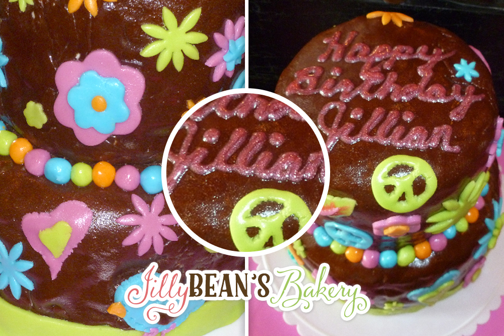 JillyBeans Bakery Peace Birthday Cake by Kidpreneur Jillian Ernst